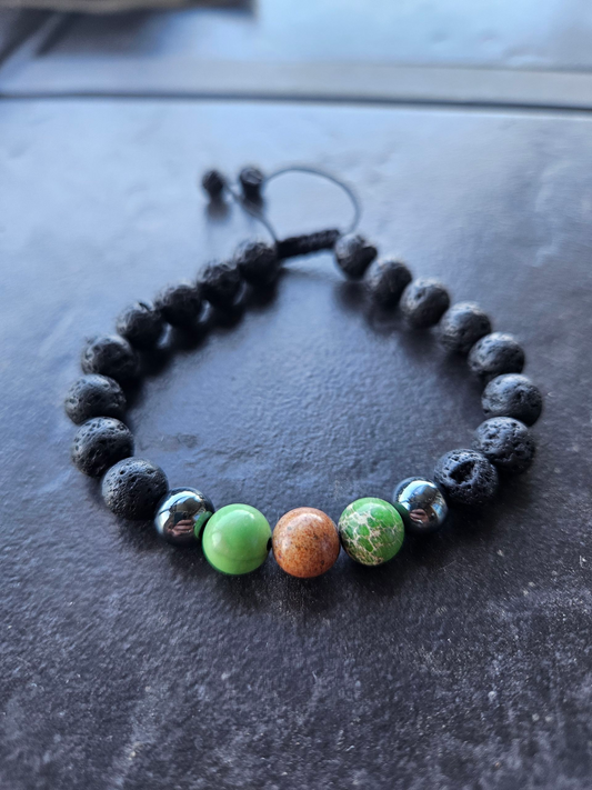 Lava Rock Bracelet Natural Regalite