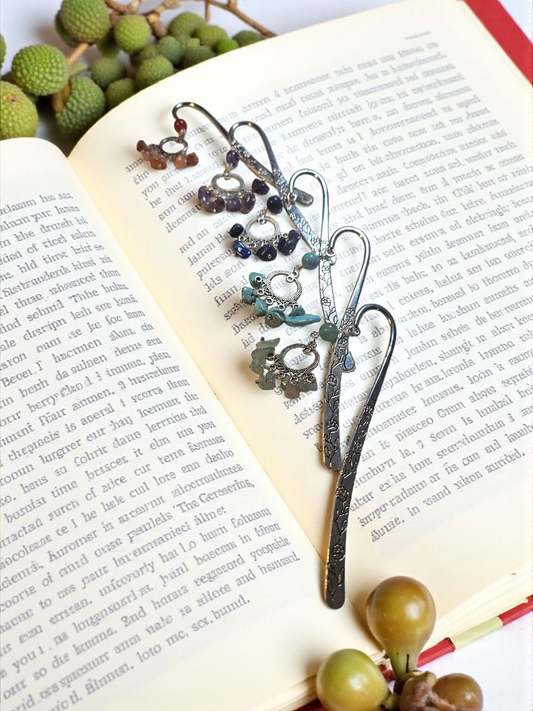 Bookmark Etched Flowers and Stone
