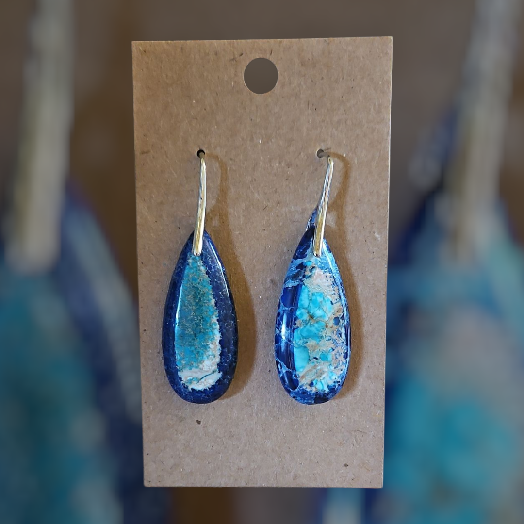 Jasper Water Droplets Earrings - 7 Styles