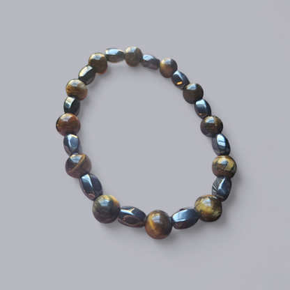 Tiger Eye and Hematite Bracelets  - Unisex - 5 Styles