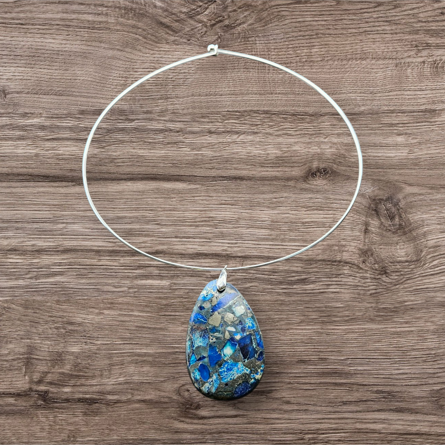 Regalite/Imperial Jasper Large Pendant Necklace
