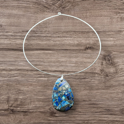 Regalite/Imperial Jasper Large Pendant Necklace
