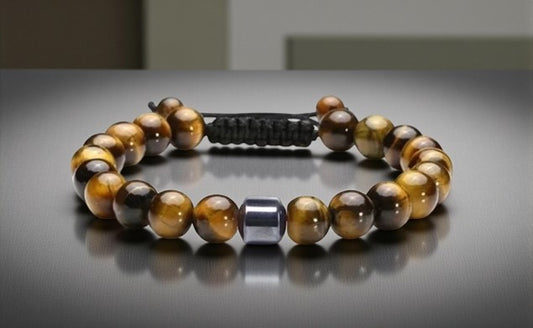 Tiger Eye and Hematite Bracelets  - Unisex - 5 Styles
