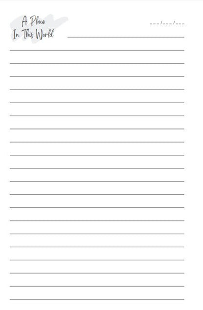 Journal - A Place In This World: A Taylor Inspired Writing Journal - Amazon